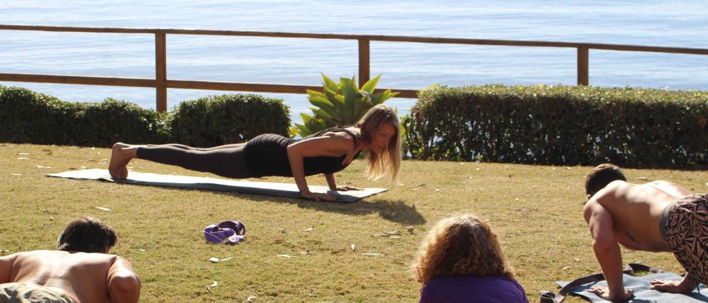 Chaturanga Yoga Pose, Estepona. Nirmala Yoga Spain by Fox No Limits, 2024.